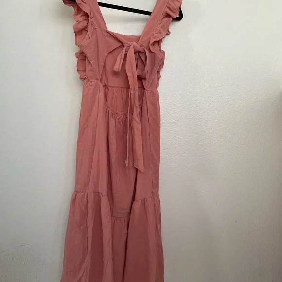 sachin and babi light blue dress SHEIN Belle Ladies' Simple And Conservative Dusty Pink Satin Chiffon Dress  With Sweetheart Neckline And Flutter Sleeves, Suitable For Wedding Season,  Holidays, And Formal Bridesmaid Dresses Elegant Dress